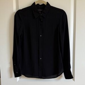 Banana Republic Black Casual Button Down Shirt